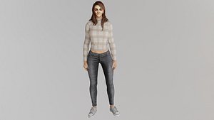 3D Cute girl model