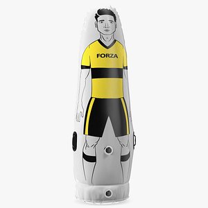 Soccer Dummy for Training Senior Yellow T-shirt 3D model
