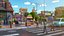 3D model Cartoon City Street Scene V3