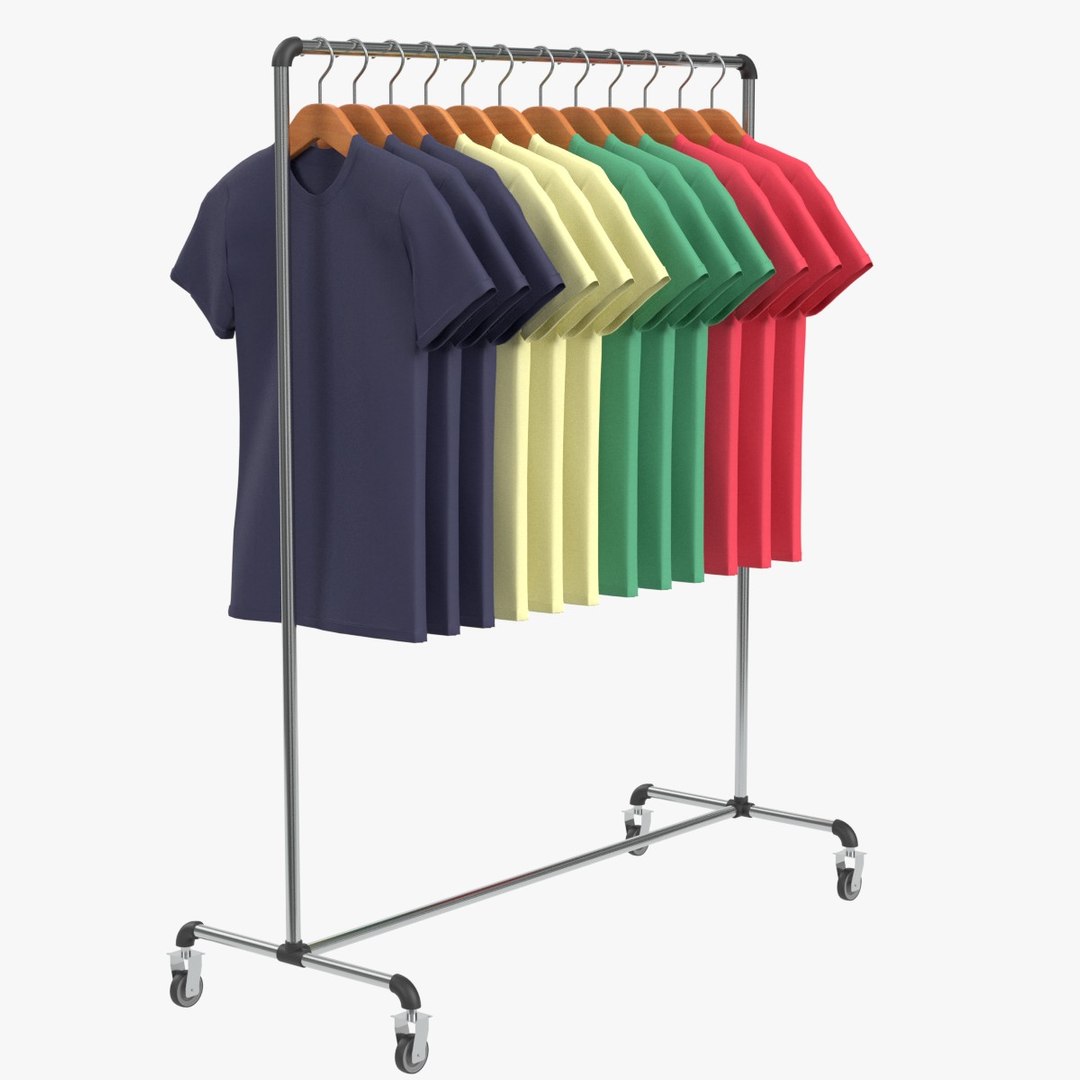 3D Model T-shirts Rack - TurboSquid 1983879