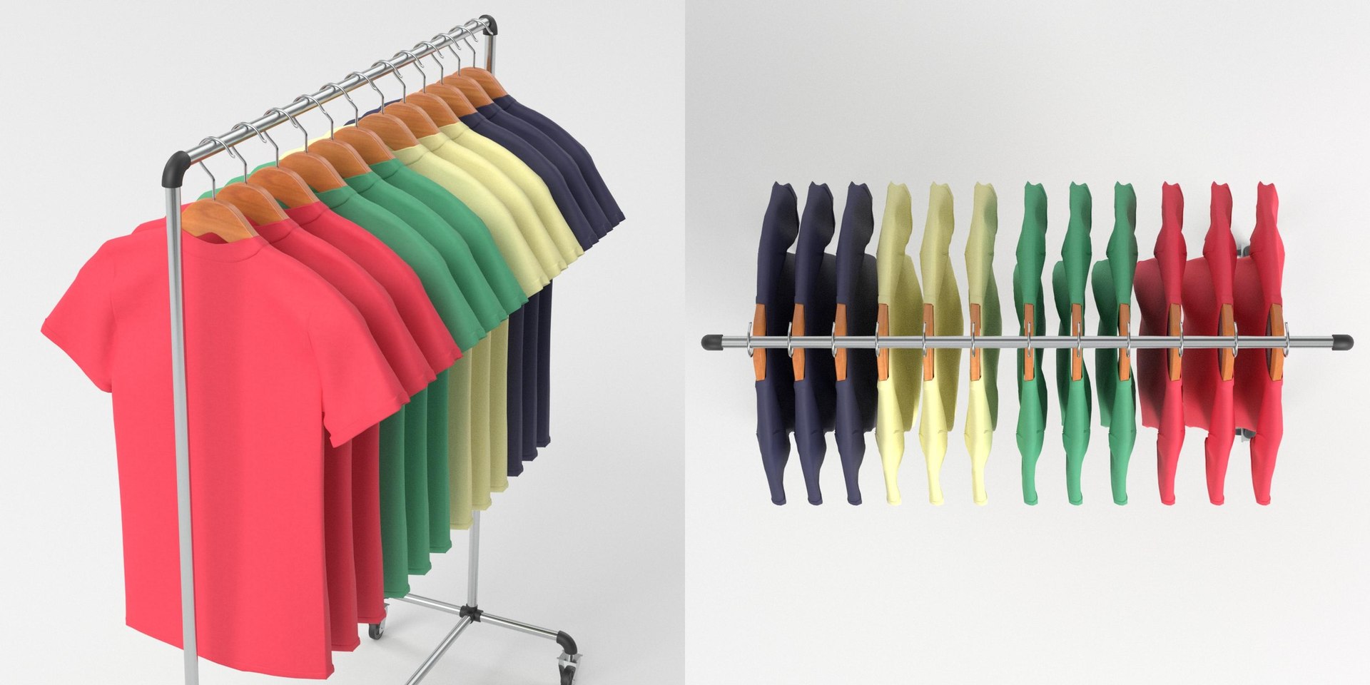 3D Model T-shirts Rack - TurboSquid 1983879