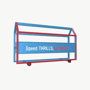 3D model Traffic barricade