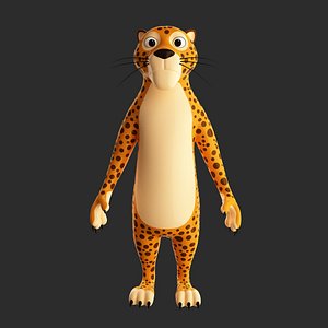 leopard cartoon model