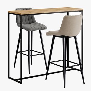 3D Bristol Derry G108-72 Bar Table and Chair
