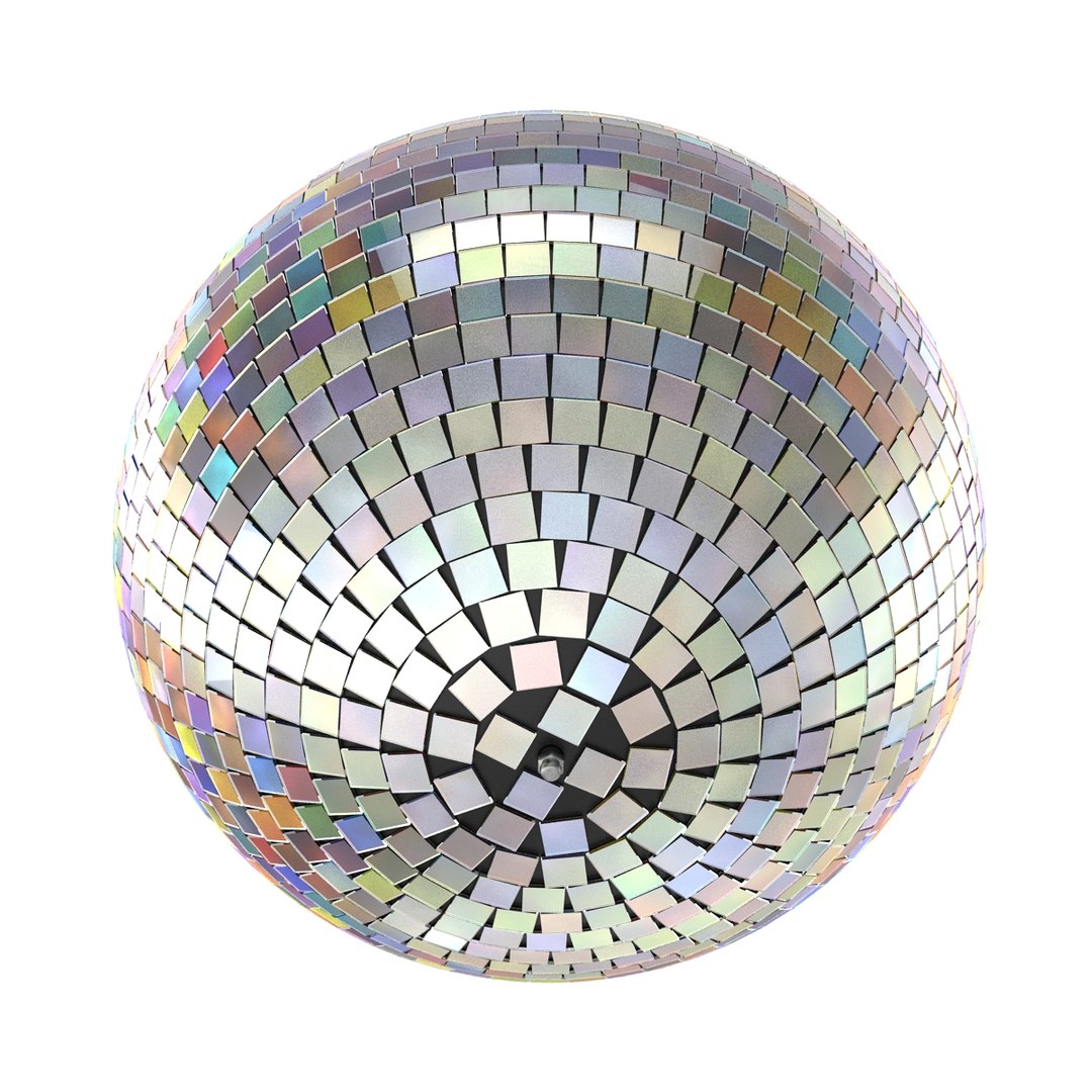 3d Disco Ball Rainbow Model