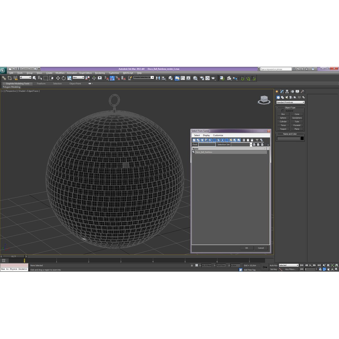 3d Disco Ball Rainbow Model