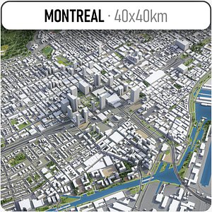 montreal area urban 3D model