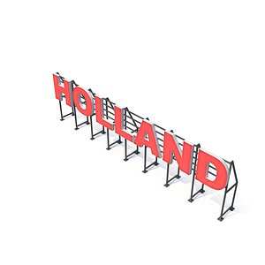 country sign holland 3D model