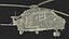3D Military Transport Helicopter Green Camo with Interior Rigged for Cinema 4D