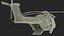 3D Military Transport Helicopter Green Camo with Interior Rigged for Cinema 4D