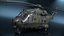 3D Military Transport Helicopter Green Camo with Interior Rigged for Cinema 4D