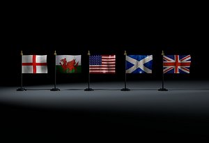 Mini scottish US english british welsh union jack flag
