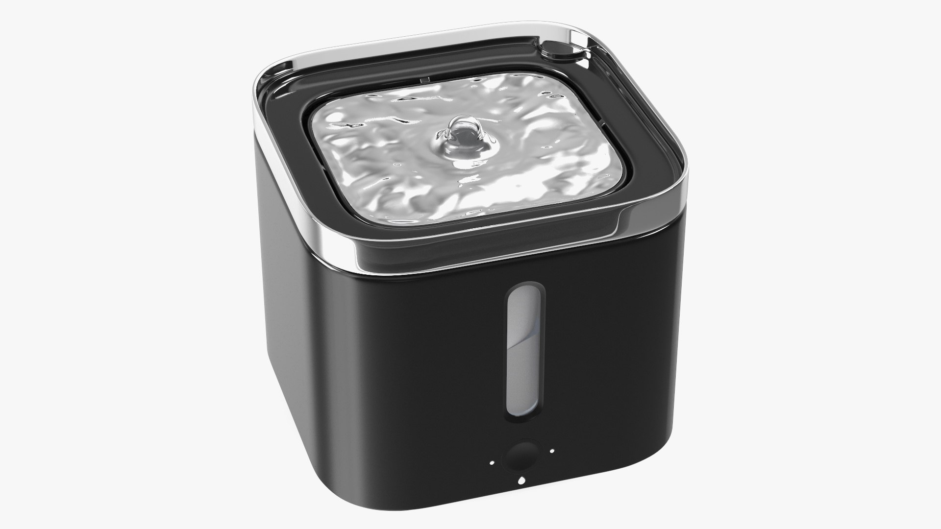 Pet Water Fountain Black 3D model preview