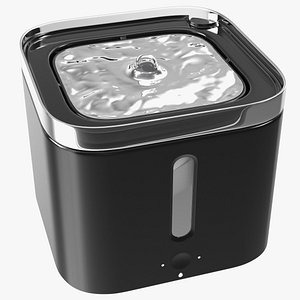 Pet Water Fountain Black 3D