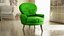 Furniture Accent Chairs Bohemian Green Velvet Light Gray Painted Wood Legs 014