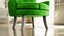 Furniture Accent Chairs Bohemian Green Velvet Light Gray Painted Wood Legs 014