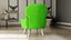 Furniture Accent Chairs Bohemian Green Velvet Light Gray Painted Wood Legs 014