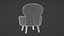 Furniture Accent Chairs Bohemian Green Velvet Light Gray Painted Wood Legs 014