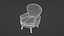 Furniture Accent Chairs Bohemian Green Velvet Light Gray Painted Wood Legs 014