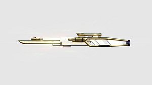 SciFi Sniper Gunblade A05 - Fiction Weaponry 3D model