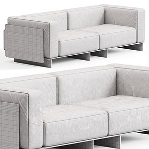 3D Glas Italia Crystal Lounge Sofa