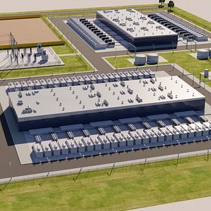 3D Google Data Center Area