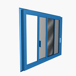 3d model double sliding insect screen