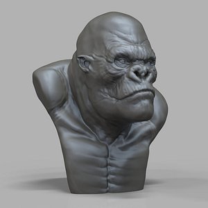 King Kong Bust Sculpture