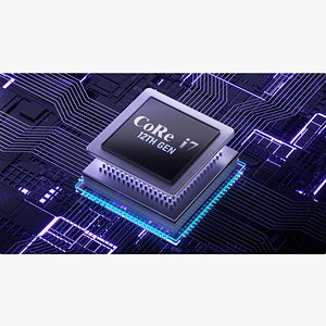 3D C4D Octane CPU chip core capacitance unreal Circuit board