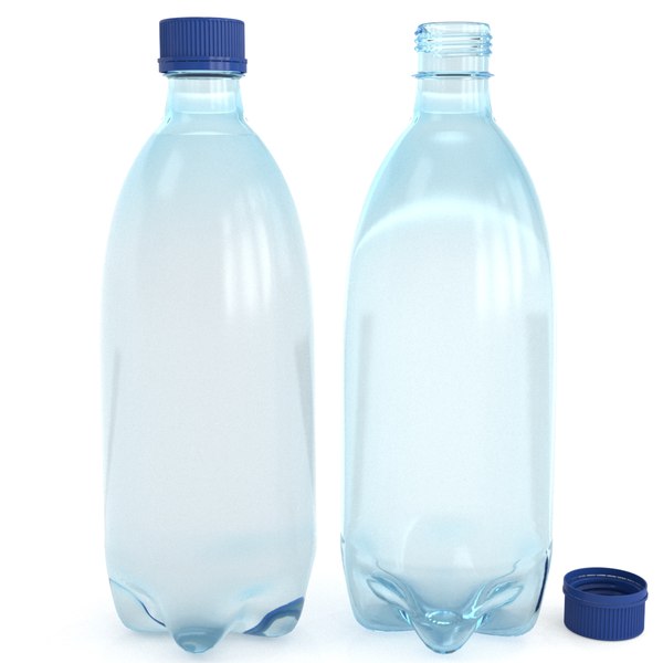 3D Plastic Water Bottle v8 3d model