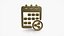 3D Calendar organizer date event share symbol model