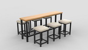 Height Bar Table 3D model