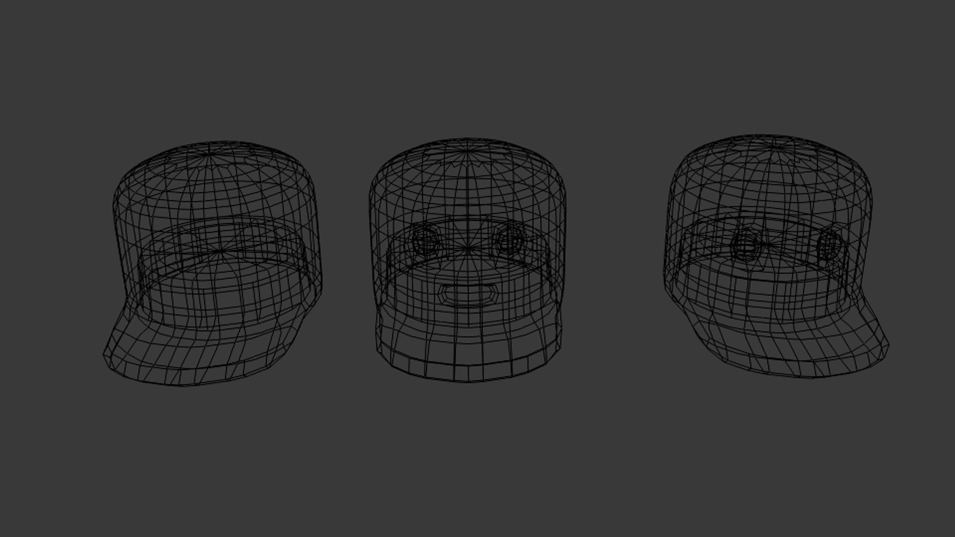 3d Cartoon Cap Model