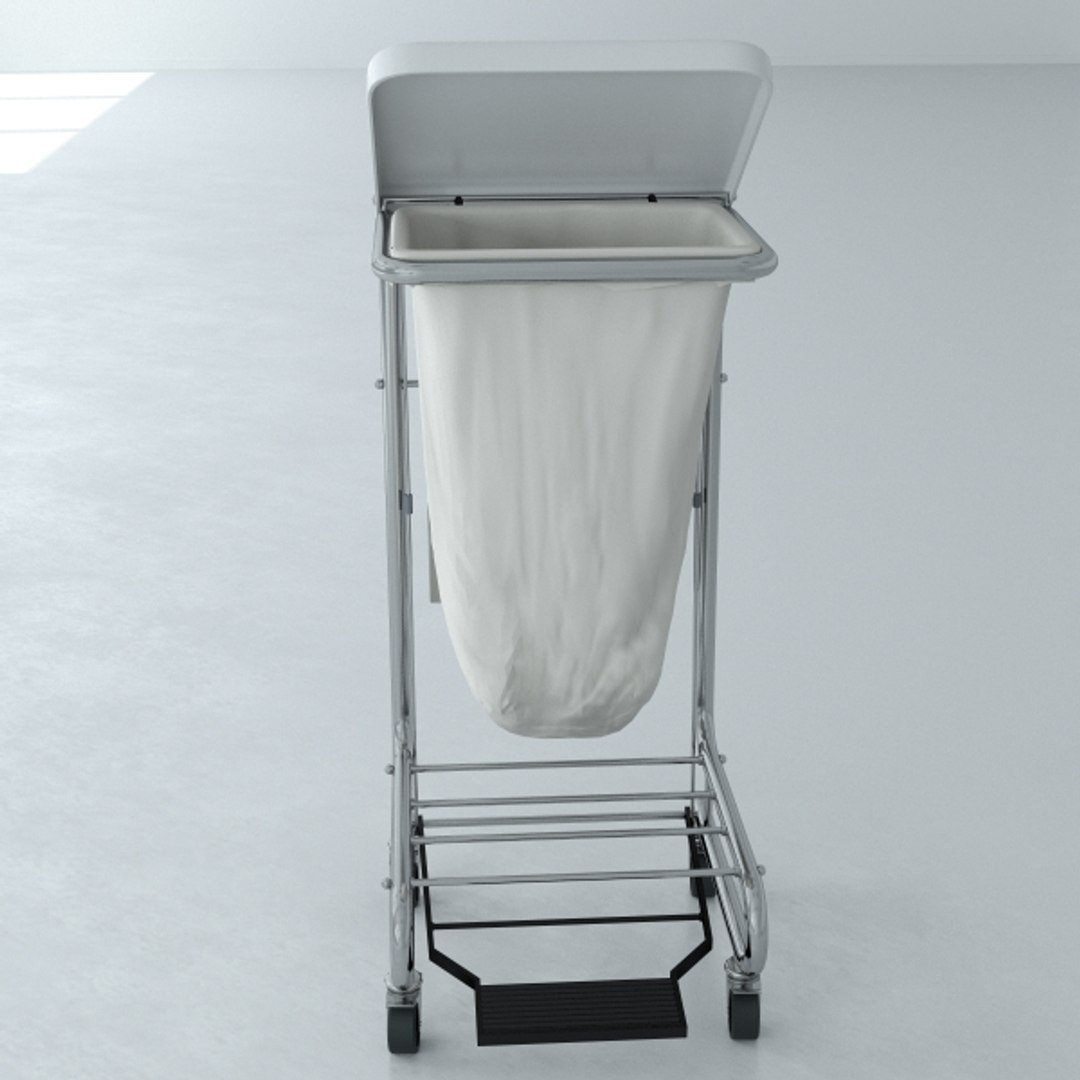 Medical Square Tilt-top Hamper 3D Model - TurboSquid 1222770