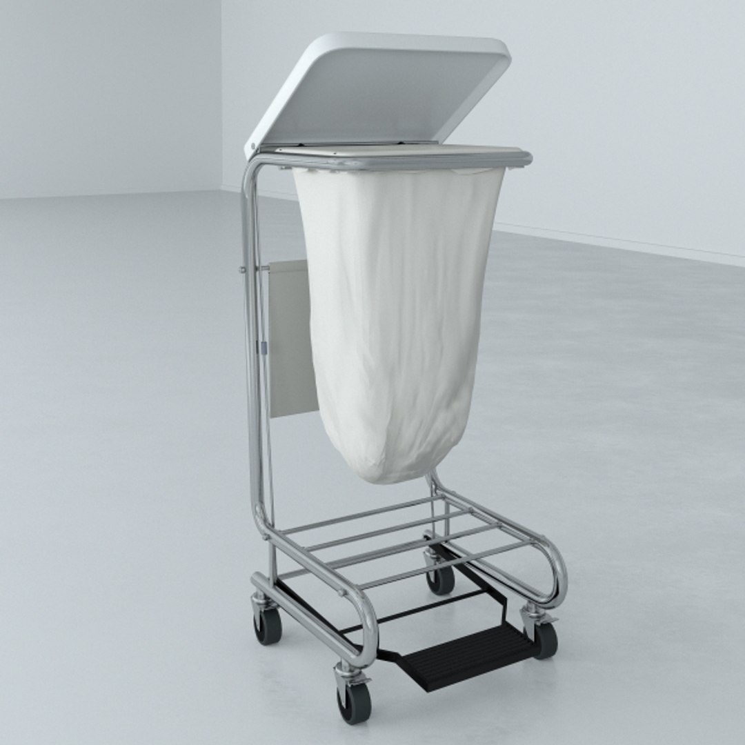 Medical Square Tilt-top Hamper 3D Model - TurboSquid 1222770