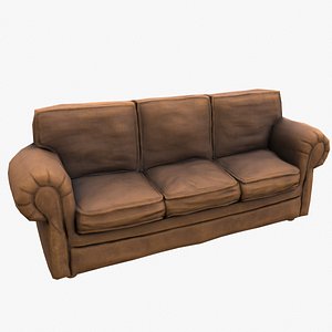 Leather sofa 3D model