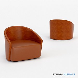3d model bustier arm chair