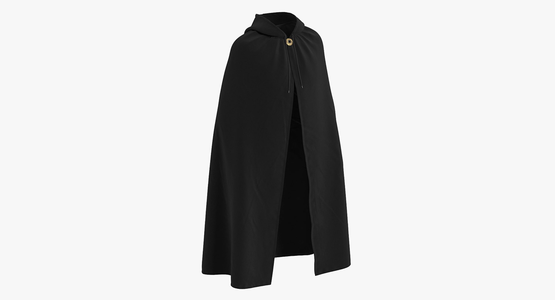 Medieval Hooded Cloak 3D model preview