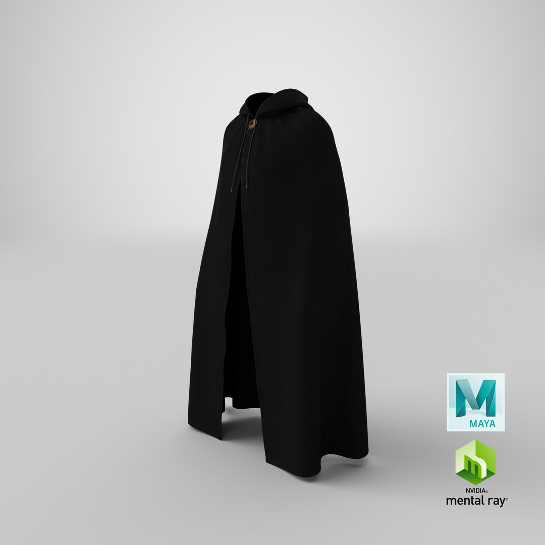 Medieval hooded cloak 3D model - TurboSquid 1396136
