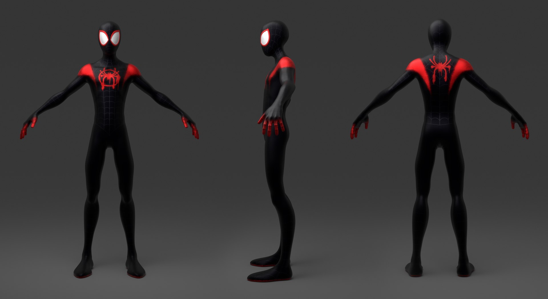 Spider Man Miles Morales Rig For Maya Spiderverse 3d Turbosquid 2077770 2260