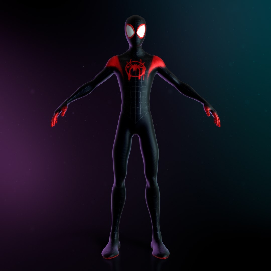 Spider-Man - Miles Morales Rig For Maya - Spiderverse 3D - TurboSquid ...