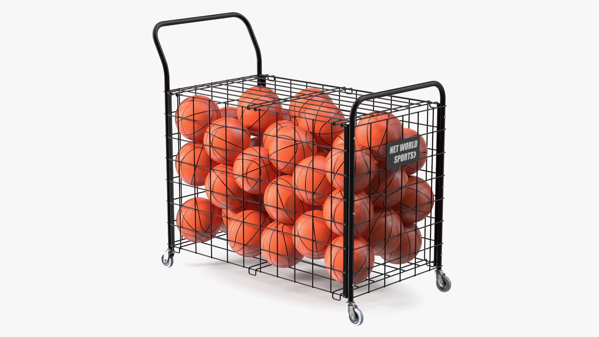 Metal Storage Full of Basketball 3D model preview