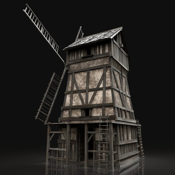 Moinho de vento medieval Modelo 3D $19 - .blend - Free3D