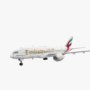 3d model fly emirates airliner