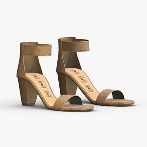 3D Ankle Strap Low Poly model