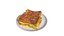 Sanduíche de Omelete com Queijo e Carne Almoçada