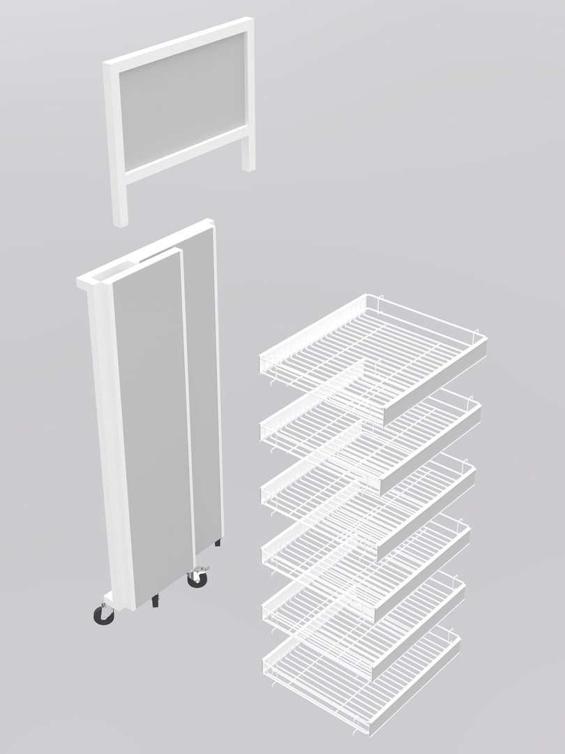 3D Collapsible Metal Rack 1 Model - TurboSquid 2357602