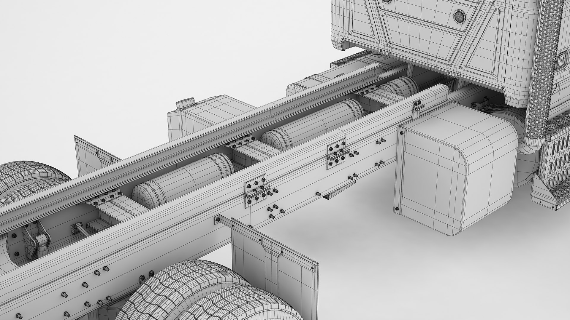 3D Model Semi Truck Chassis Generic 01 - TurboSquid 1819694