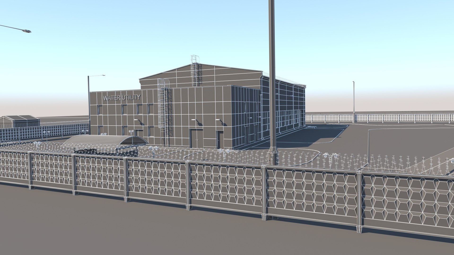 3D Model Water Supply Building - TurboSquid 2355892