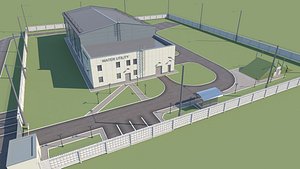 3D model Water supply building